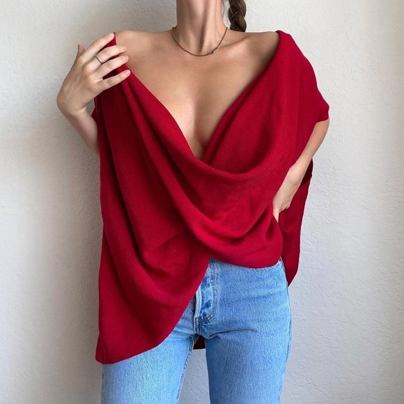 Vintage Wool Plunge Top - Picture 3 of 6